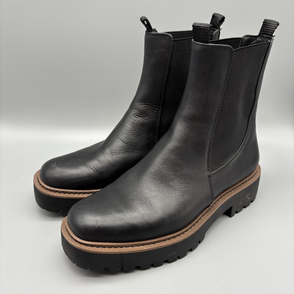 Sam Edelman Black Ankle Boots with Brown Sole